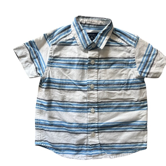 Children’s Place Boys Striped Button Down Shirt | 12-18M - Picture 1 of 4